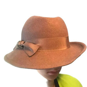 Vintage Street Smart By Betmar 100% Wool Women Brown Hat